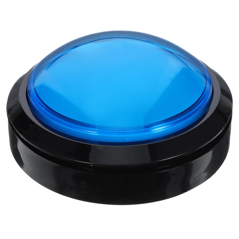 Gadpiparty Answer Buttons Buzzer Toy Buzzer Game with Lights Transponder Blue Answer Game Console 100mm s Buttons