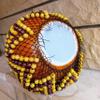 Both Shekere and Drum, Latin Instrument, Rhythm Instrument, Percussion Instruments, Beaded Drum Instrument, Gift for Musician view 3
