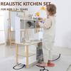 Wooden Play Kitchen, Kids Toy Kitchen Cooking Set, Kids Play Kitchen Pretend Play Set, Pretend Kitchen Playset for Toddlers Boys and Girls 3-7+ view 2