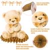 10pcs Bear Baby Shower Honeycomb Centerpieces Bear Birthday Party Supplies Bear Baby Shower Decorations Teddy Bear Table Toppers for Teddy Bear Themed Baby Shower We Can Bearly Wait Party Supplies view 3