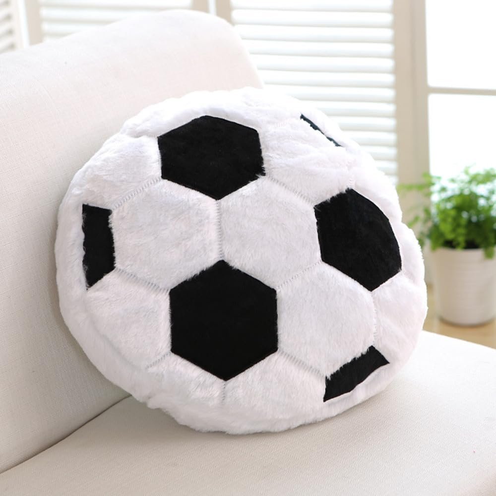 18inch Soccer Balls Plush Pillow Soft Fluffy Stuffed Throw Pillows Toy Durable Soccer Balls Plush Toys,Home Decor Cushion,for Kids Boy Girls Children Sports Toy Gift
