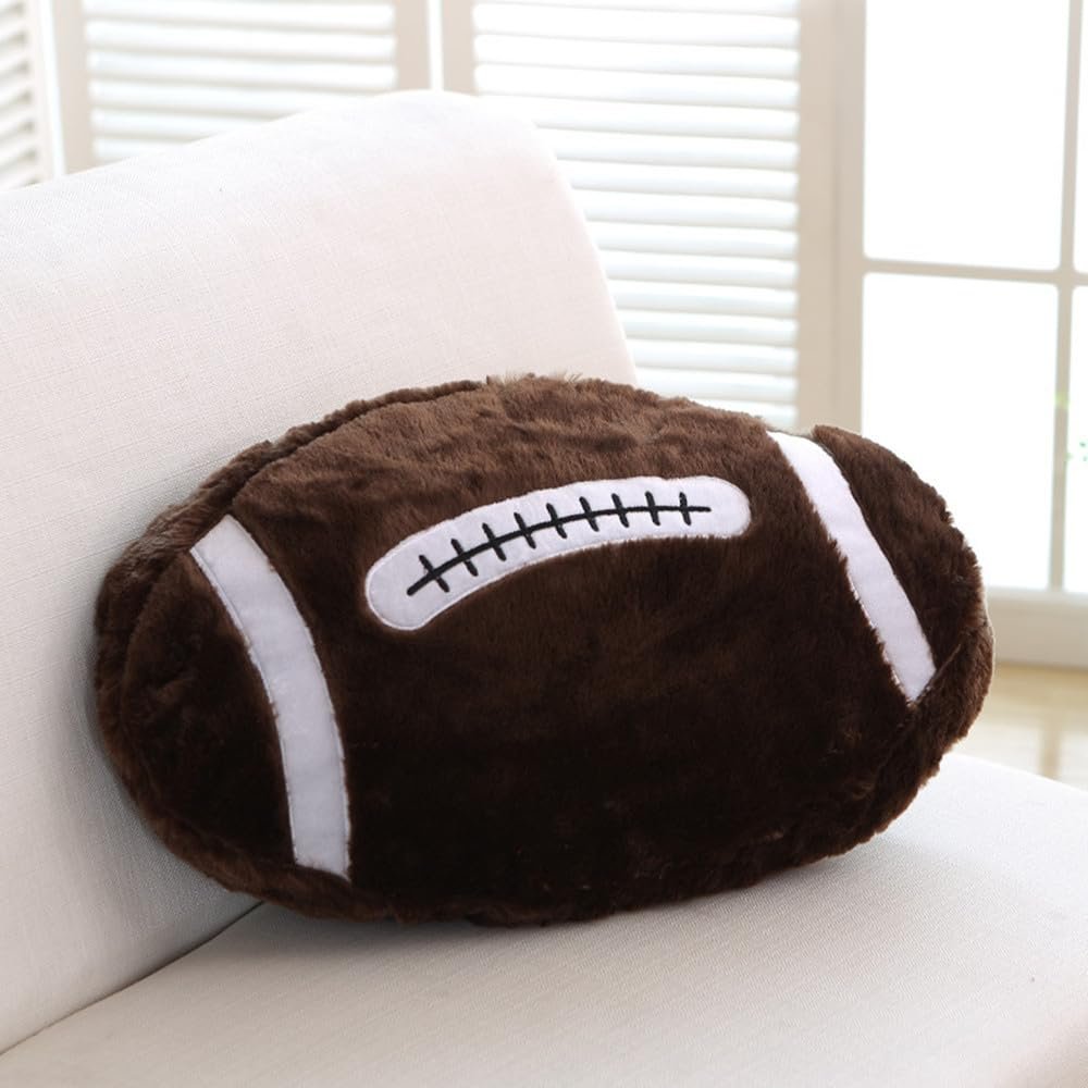 18inch Rugby Plush Pillow Soft Fluffy Stuffed Throw Pillows Toy Durable Rugby Plush Toys,Home Decor Cushion,for Kids Boy Girls Children Sports Toy Gift (Rugby)