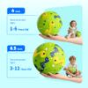 ZOOJOY Pack of 2 Cartoon Playground Balls, Balls for Toddler 3-12, 8.5" Rubber Ball Bouncy Kickball, Indoor & Outdoor Ball Game for Kids with Pump view 3