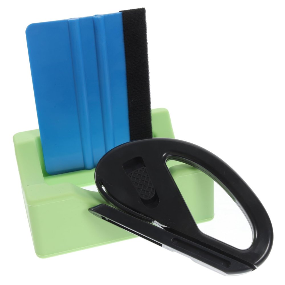 FONDOTIN Diy Craft Tumbler Cup Cradle Set Squeegee Slot 3-piece Silicone Cup Stand Holder Green