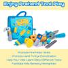 teytoy My 1st Toolbox Playset, Baby Tool Set for 1 Year Old, Pretend Play Construction Toy with Zippered Tool Box, Montessori Stem Plush Tool Kit Toys Birthday Gift for Toddlers Girls Boys view 4