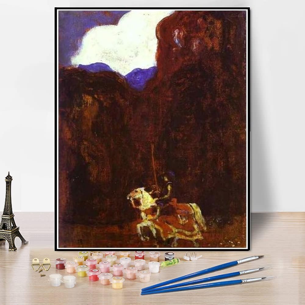 DIY Oil Painting Kit,in The Forest Painting by Wassily Kandinsky Paint by Number Kit On Canvas for Beginners