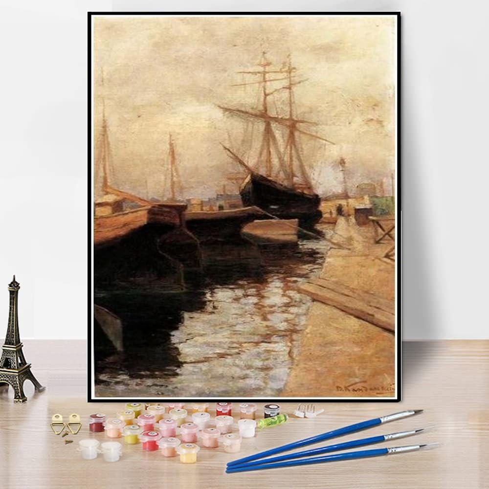 DIY Oil Painting Kit, Painting by Wassily Kandinsky Paint by Numbers Kit for Kids and Adults