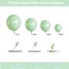 412pcs Pastel Mint Green Balloon Garland Arch Kit 18 12 10 5 Inch Different Sizes Light Latex Balloons for Baby Shower Birthday Wedding Jungle Forest Party Decoration view 2
