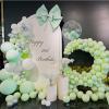 412pcs Pastel Mint Green Balloon Garland Arch Kit 18 12 10 5 Inch Different Sizes Light Latex Balloons for Baby Shower Birthday Wedding Jungle Forest Party Decoration view 4