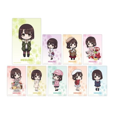 How to Raise a Boring Girlfriend Fine Trading Megumi Kato Chibi Character Card Sticker Box of 9
