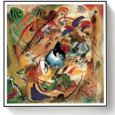 DIY Oil Painting Kit,Improvisation Dreamy Painting by Wassily Kandinsky DIY Oil Painting Paint by Number Kits