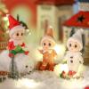3 Pieces Tiny Doll Christmas Miniature Twins Red and Green Newborn Baby Gifts Stocking Stuffers for New Year Holiday Decorations Xmas Prop Accessories(Bright Style) view 2