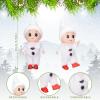 3 Pieces Tiny Doll Christmas Miniature Twins Red and Green Newborn Baby Gifts Stocking Stuffers for New Year Holiday Decorations Xmas Prop Accessories(Bright Style) view 3