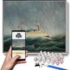 DIY Oil Painting Kit,The Storm Tossed Vessel Painting by Henri Rousseau Arts Craft for Home Wall Decor view 1