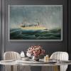 DIY Oil Painting Kit,The Storm Tossed Vessel Painting by Henri Rousseau Arts Craft for Home Wall Decor view 3