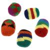 Outdoor Bean Bags 5 Pieces Funny Hacky Ball Sacks Assoerted Colors Woven Kickball Soft Knitted Kick Balls for Beginners Outdoor Playset view 1