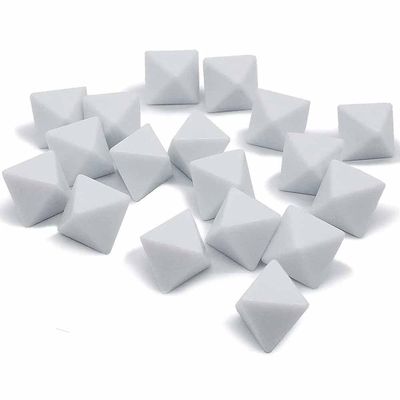 20 Pcs Blank Acrylic Dice White 8 Sided Game Dice for DIY Crafts