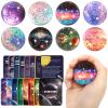 Pllieay 16PCS Solar System for Kids Galaxy Space Toys, 45mm Bouncy Balls Bulk and Galaxy Flashcards for Party Favors, Educational Space Toys view 1
