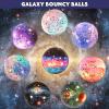 Pllieay 16PCS Solar System for Kids Galaxy Space Toys, 45mm Bouncy Balls Bulk and Galaxy Flashcards for Party Favors, Educational Space Toys view 2