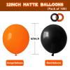 100 Pcs Black and Orange Balloons 12 Inch Halloween Latex Balloons Thicken Helium Party Balloons for Halloween,Wedding, Birthday Party Balloon Arch Garland Decoration view 2