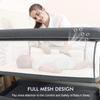 Jimglo 3 in 1 Baby Bassinet, Bedside Bassinet for Baby, Rocking Bassinet with Comfy Mattress and Wheels, 6 Height Adjustable Easy Folding Portable Bedside Crib for Newborn view 4