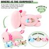 Onsoyours Axolotl Stuffed Animal Mommy 19.7" with 3 Baby Axolotl Plushies in Tummy, 4 Piece of Cute Axolotl Plush Pillow Toys for Kids Girls Boys (Pink Axolotl Family) view 2