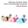 Onsoyours Axolotl Stuffed Animal Mommy 19.7" with 3 Baby Axolotl Plushies in Tummy, 4 Piece of Cute Axolotl Plush Pillow Toys for Kids Girls Boys (Pink Axolotl Family) view 4