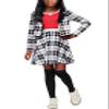 90s Plaid Dresses Halloween Dress Long Sleeve Cute One Piece Dress 9-10 Years view 2