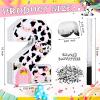 Jexine Cow Number 2 Piata 16 Inch Pink Cow Farm 2nd Piata Fiesta Birthday Party Supplies with Stick Blindfold and Confetti for Baby Shower Birthday Decoration view 2