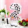 Jexine Cow Number 2 Piata 16 Inch Pink Cow Farm 2nd Piata Fiesta Birthday Party Supplies with Stick Blindfold and Confetti for Baby Shower Birthday Decoration view 3