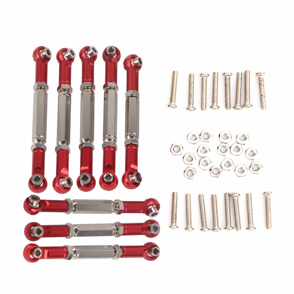 Syrisora Metal Front/Rear Link Rod RC Accessory Fit for WPL B14 C14 FY001 1/16 RC Car