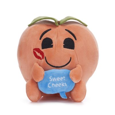 18cm Emoji Soft Toy, Peach Fruit "Sweet Cheeks"