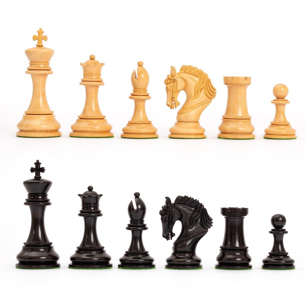 4.5 The King Arthur Staunton Luxury Chess Pieces Only - Triple Weighted (Ebony & Boxwood)