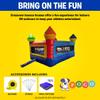 Crossover Junior Rainbow Inflatable Bounce House Castle for Toddlers and Kids, Indoor/Outdoor PVC Vinyl Bouncy Jumper with Blower Stakes and Storage Bag 13.5 x 8 x 7 Feet Bouncer view 4