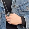 YIORYO Punk Style Men's Titanium Steel Animal Sheep Head Ring Trend Personality Men's Animal Skull Ring (Size : 12) view 3