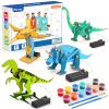 Poraxy Dinosaur Toys, 4 in 1 STEM Kits for Kids Age 8-10, Toys for Ages 8-13, Educational Science Building Projects, 3D Wooden Puzzles Robot Crafts, Gifts for Boys Girls 7 8 9 10 11 12 13 Year Old view 1