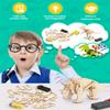 Poraxy Dinosaur Toys, 4 in 1 STEM Kits for Kids Age 8-10, Toys for Ages 8-13, Educational Science Building Projects, 3D Wooden Puzzles Robot Crafts, Gifts for Boys Girls 7 8 9 10 11 12 13 Year Old view 2
