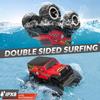 STEMTRON Amphibious Remote Control Car 2.4GHz 1:20 All Terrain Off-Road RC Car Remote Control Boat Gifts for Kids Boys Red view 4