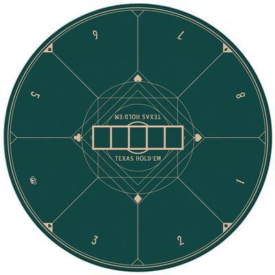 YUZPKRSI 47 Inch Round Poker Mat with Strong Edges, Texas Hold'em Poker Table Top Casino Card Games, Portable Rubber Poker Mat for Table for Casino Card Games, Carrying Bag Included
