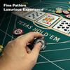 YUZPKRSI 47 Inch Round Poker Mat with Strong Edges, Texas Hold'em Poker Table Top Casino Card Games, Portable Rubber Poker Mat for Table for Casino Card Games, Carrying Bag Included view 2