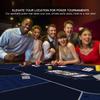 94 x 47 Inch Poker Mat with Stronger Sewn Edges, 10 Players Texas Hold'em Poker Rubber Mat Poker Topper for Tables, Folding Portable Poker Table Top Layout w/Carrying Bag for Poker Games, Blackjack view 3