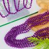 100PCS Mardi Gras Beads, Mardi Gras Beads Party Favors, Purple 33" Bead Toy Necklaces Costume Bulk, Festival Parade Throw Accessories for Halloween Mardi Gras Wedding Birthday Celebrations Decor view 2