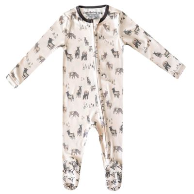 Copper Pearl Zip-Up Footie Baby Pajamas: Ultra-Soft Boys Pajamas and Girls Pajamas, Premium Knit Fabric in Stylish Prints, Tag-Free with Two-Way Zipper, Sized Newborn to 24 Months, Cody