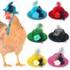 ComiMag 6 Pieces Chicken Hats, Doll Hats, Bear Clothes, Stuffed Animal Clothing, Chicken Helmets view 1