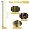 EOBOH 100PCS Bead Necklace, Gold Black New Year Bead Party Favors, New Year Eve 33" Toy Necklaces Costume Accessories, Parade Throw Accessories for New Year Wedding Birthday Celebrations Decoration view 2