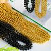 EOBOH 100PCS Bead Necklace, Gold Black New Year Bead Party Favors, New Year Eve 33" Toy Necklaces Costume Accessories, Parade Throw Accessories for New Year Wedding Birthday Celebrations Decoration view 3