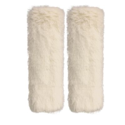 "2-Pack Soft Plush Seatbelt Covers for Kids - Comfortable Seat Belt Cushion for Newborns - Car Seat/Stroller Strap Accessories - Enhanced Driving Comfort & Protection (White)