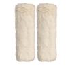 "2-Pack Soft Plush Seatbelt Covers for Kids - Comfortable Seat Belt Cushion for Newborns - Car Seat/Stroller Strap Accessories - Enhanced Driving Comfort & Protection (White) view 1