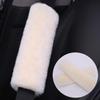 "2-Pack Soft Plush Seatbelt Covers for Kids - Comfortable Seat Belt Cushion for Newborns - Car Seat/Stroller Strap Accessories - Enhanced Driving Comfort & Protection (White) view 2