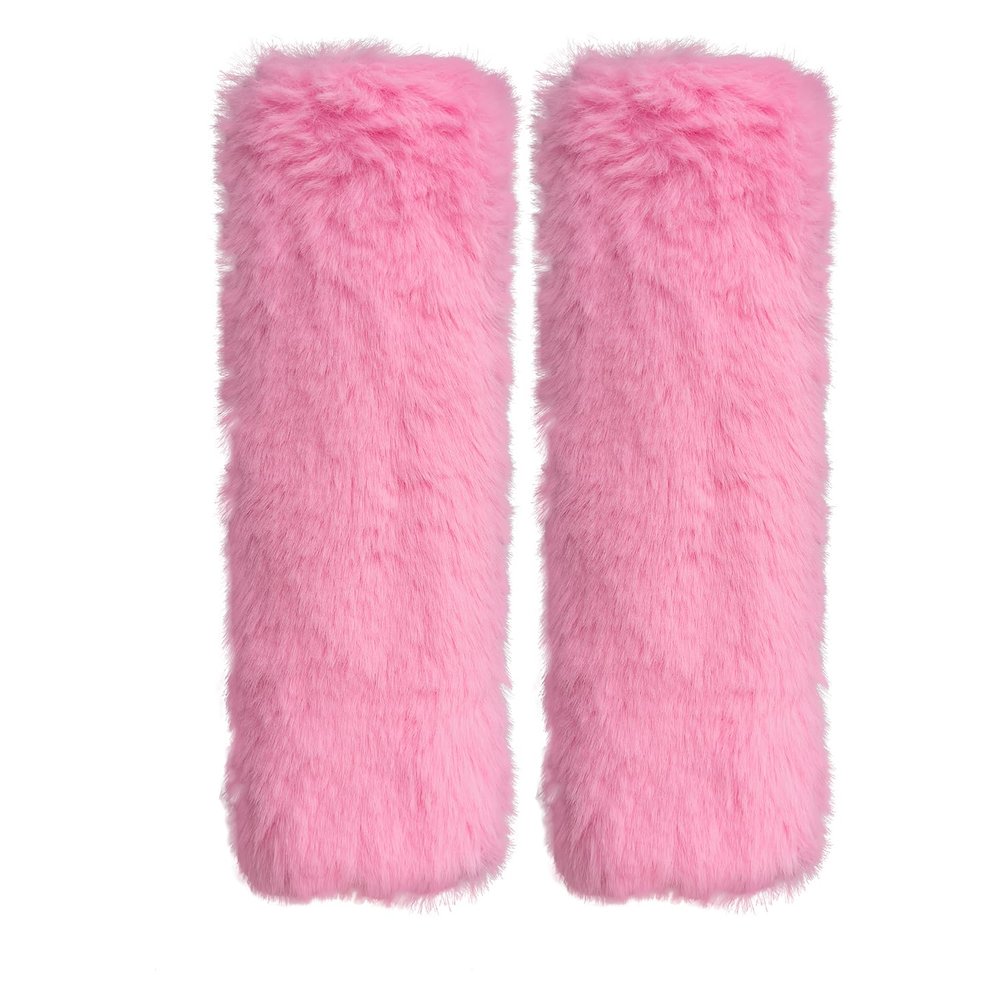 2-Pack Soft Plush Seatbelt Covers for Kids - Comfortable Pink Seat Belt Cushion for Newborns - Car Seat/Stroller Strap Accessories - Enhanced Driving Comfort & Protection (Pink)